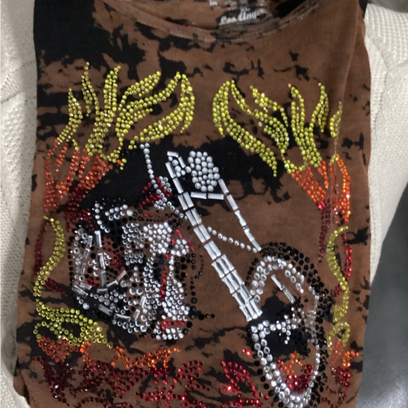 GO Jeans - Los Angeles - Long Sleeve - Shear Brown & Black Tee - size XL - Picture 1 of 7